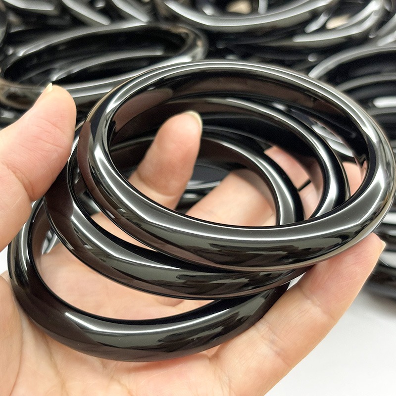 Black obsidian bangles