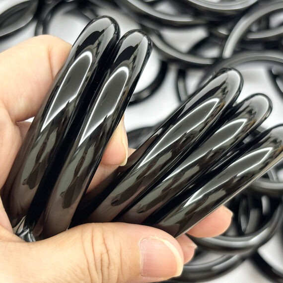 Black obsidian bangles