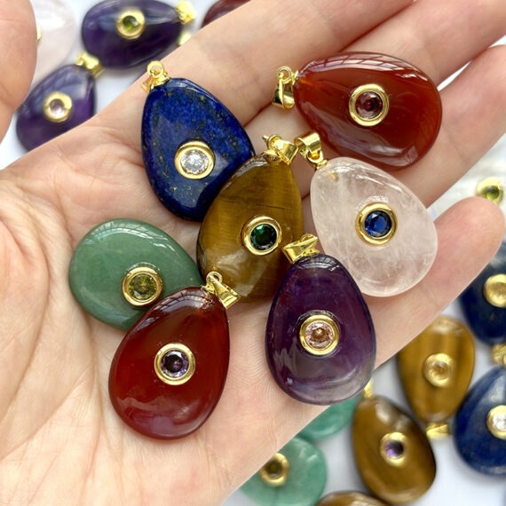 Crystal Pear drop pendants