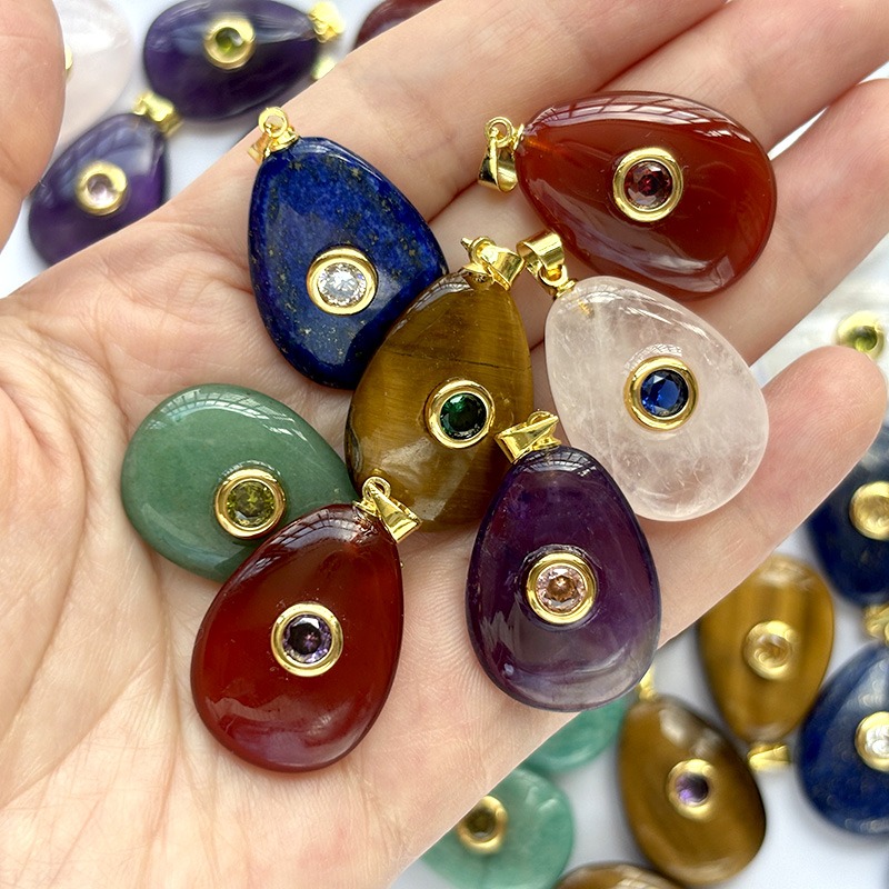 Crystal Pear drop pendants