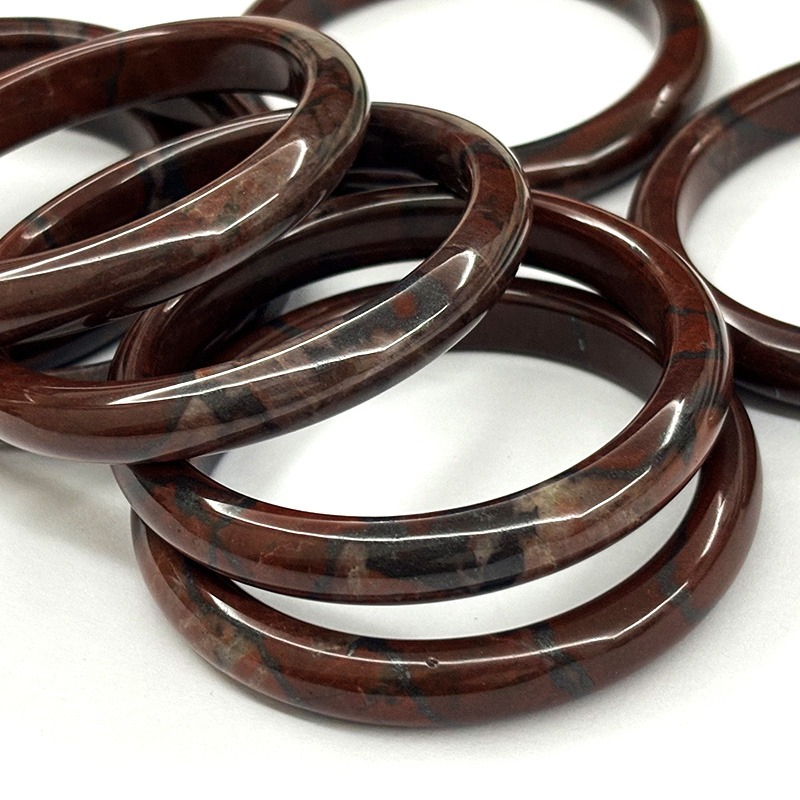 Red picture jasper bangles