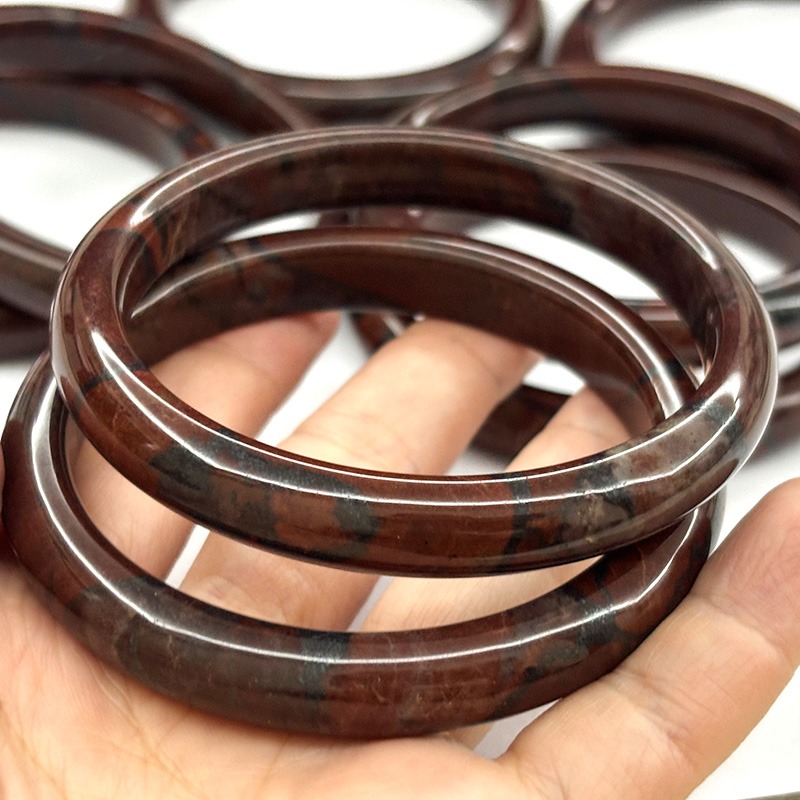 Red picture jasper bangles