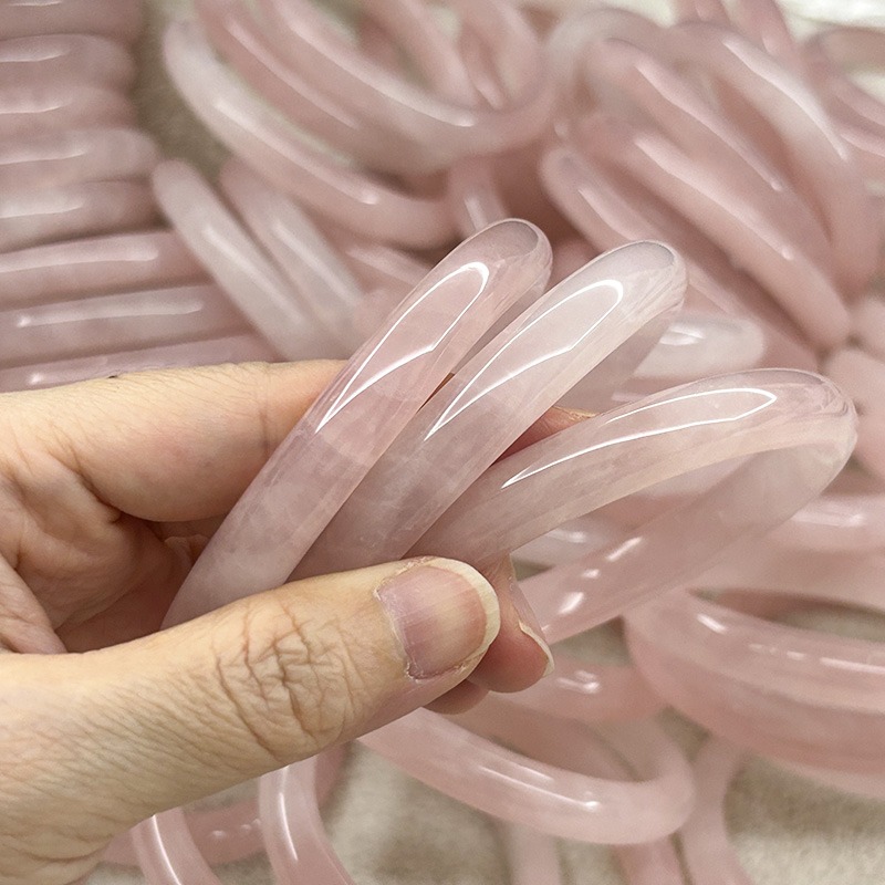 Rose quartz bangles