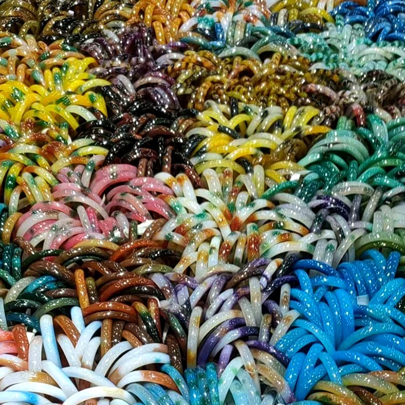 Colorful agate bangles 4