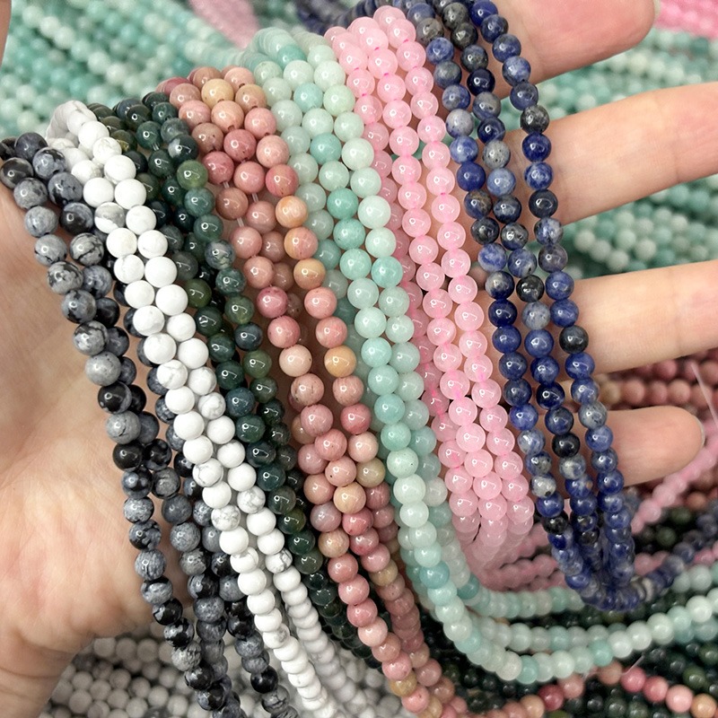 4mm Mixed bead strands
