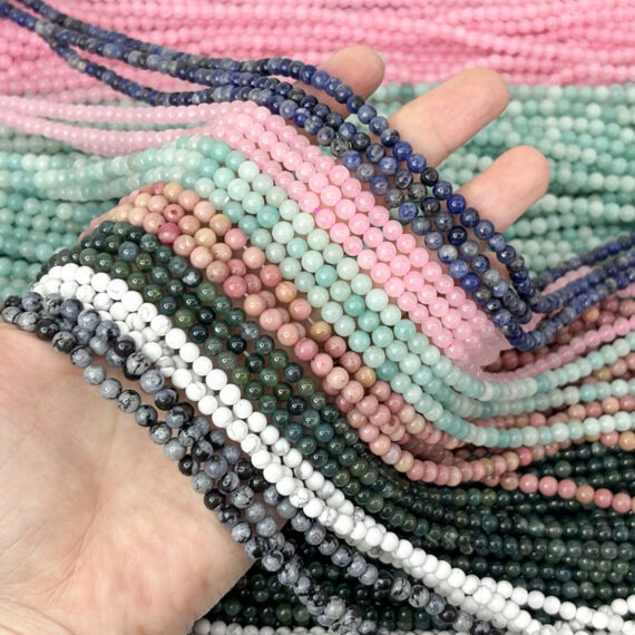 4mm Mixed bead strands