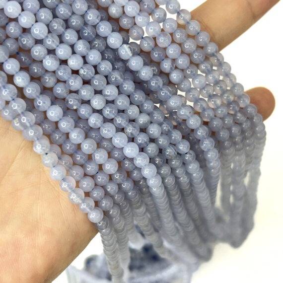 4mm blue lace agate strands
