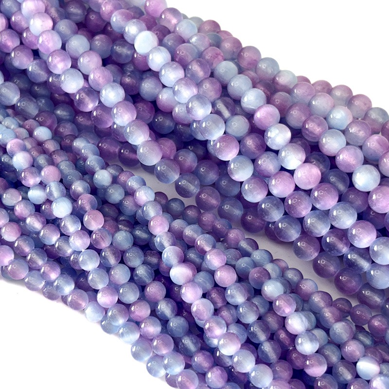 Colored selenite strands