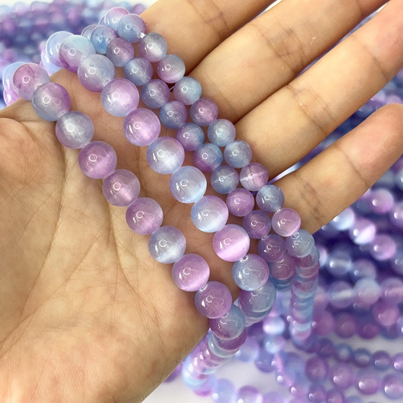 Colored selenite strands