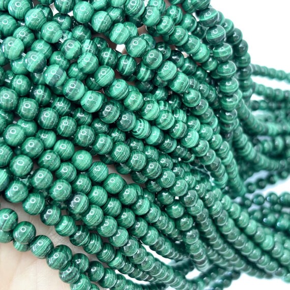 Malachite bead strings