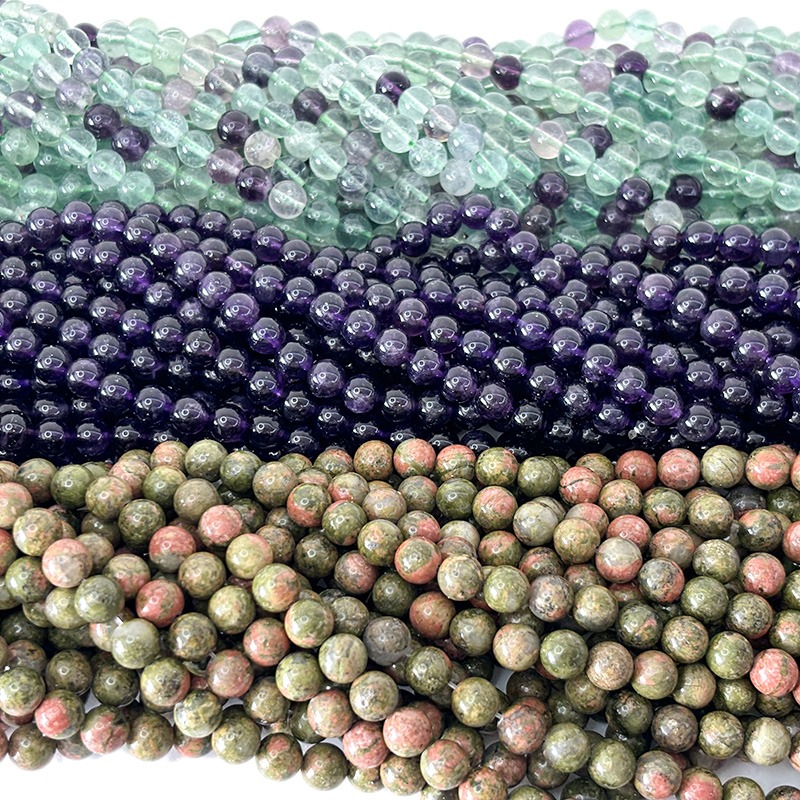 mix 8mm stone bead strands