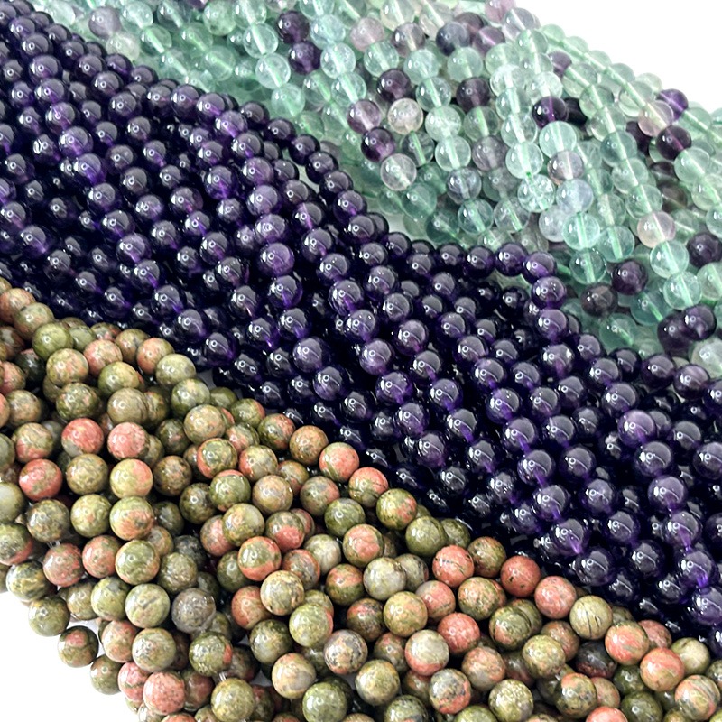 mix 8mm stone bead strands