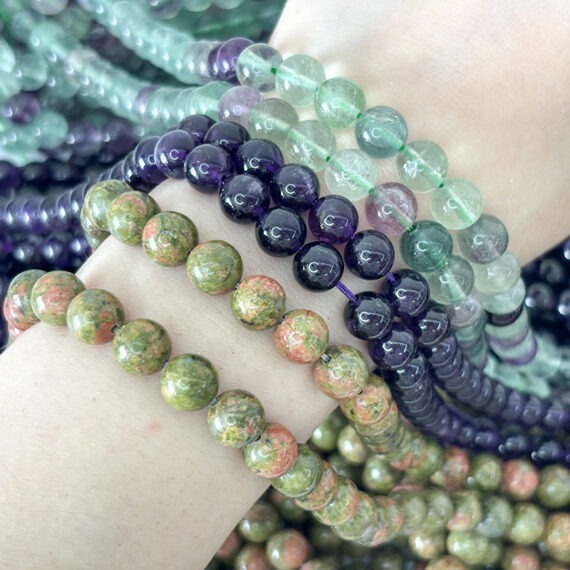 mix 8mm stone bead strands