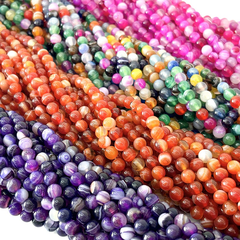 mixed agate strands