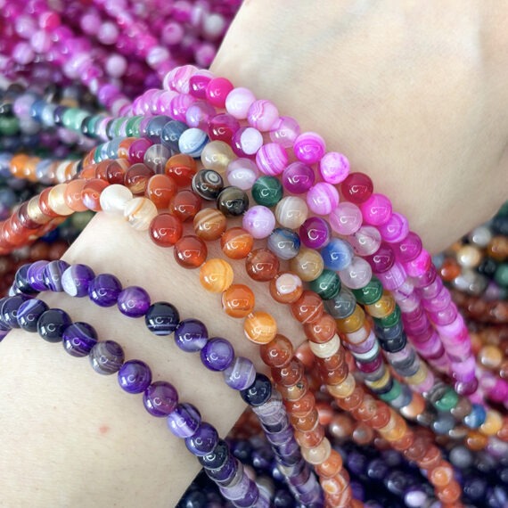 mixed agate strands